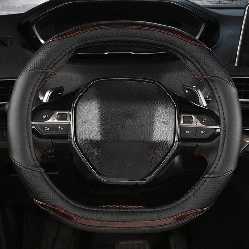 5 Colors High Quality NEW Car Steering Wheel Cover Micro Fiber Leather Breathable for peugeot 4008 peugeot 5008 - Image 2