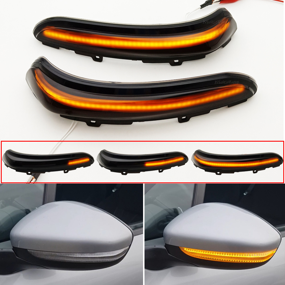 Sequential Flashing Blinker For Peugeot 2008 208 2Pcs LED Dynamic Turn Signal Light Rearview Flashing Mirror Lamp For Citroen C3 - Image 2