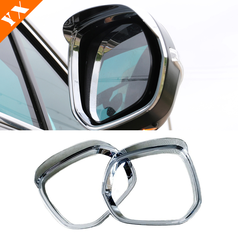 ABS Chrome For Peugeot 3008 3008 GT 2013 2014 2015 Car side door rearview mirror block rain eyebrow Cover Trim Car Styling 2pcs