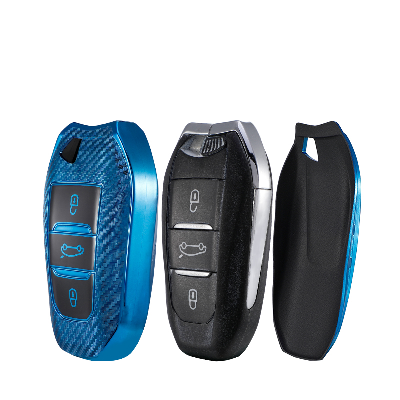 Carbon Fiber TPU Auto Smart Key Fall Abdeckung Für Peugeot 308 3008 508 5008 408 4008 208 301 407 Für citroen C4 C6 C3-XR Picasso DS - Image 5
